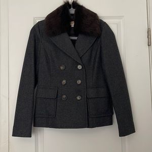 Tory Burch Grey Peacoat